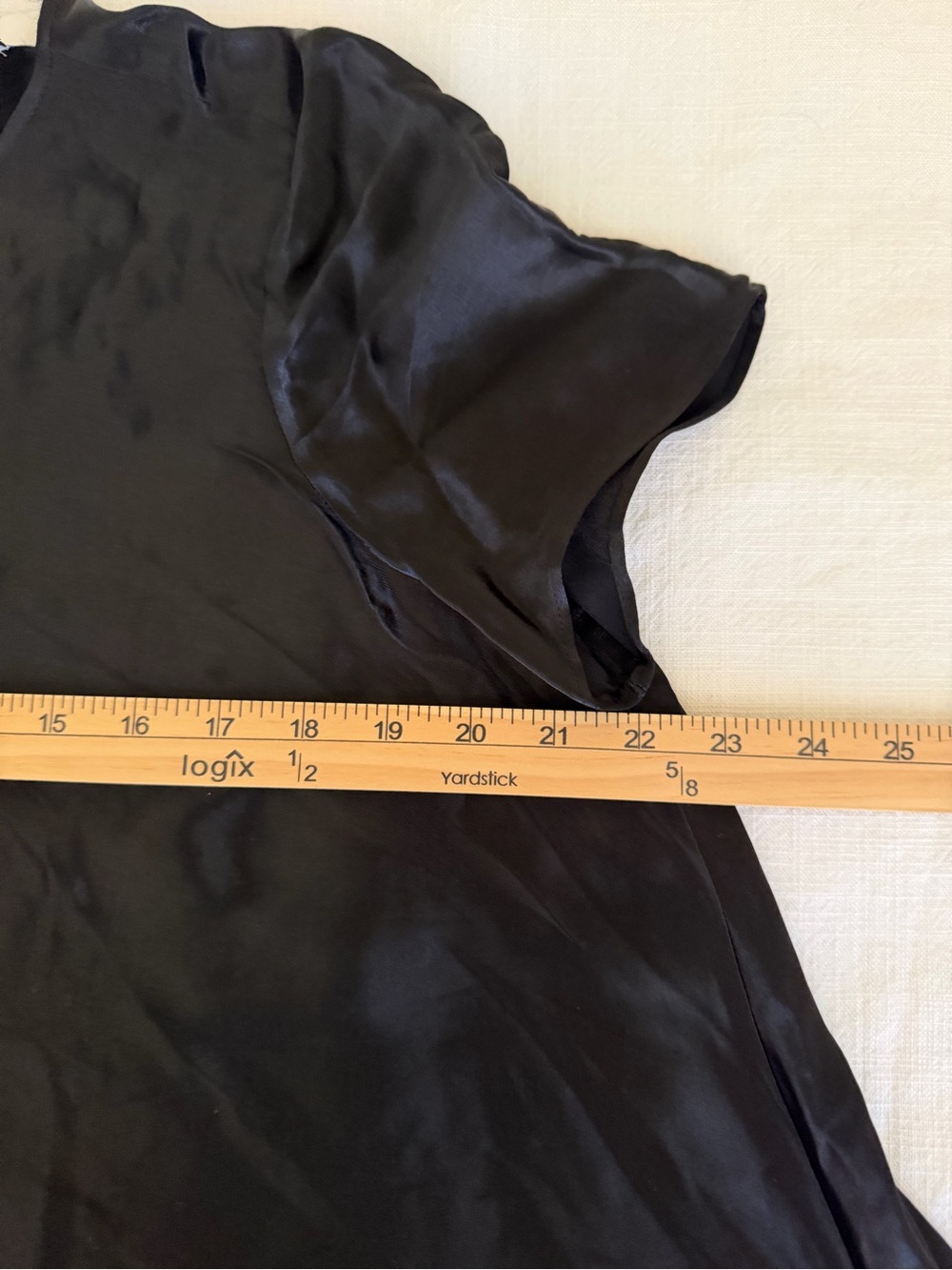 Banana Republic Black Satin Swing Mini Dress - Picture 8 of 9